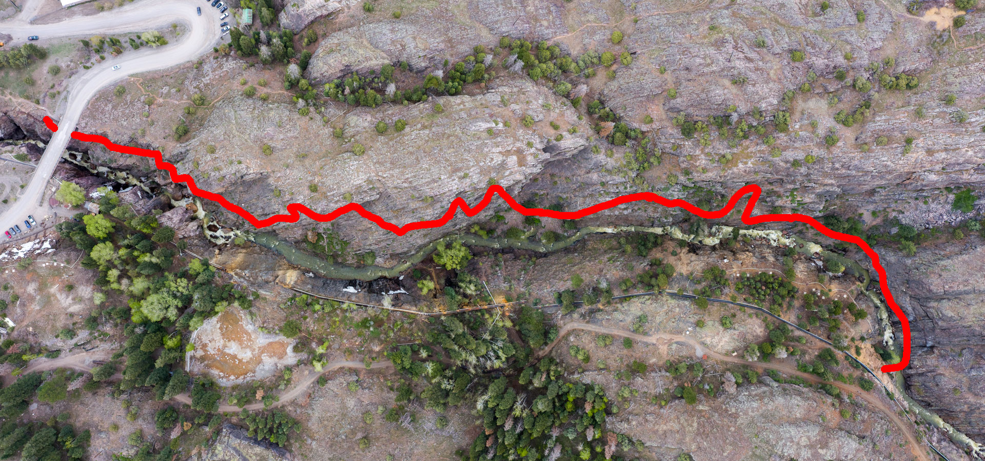 Ouray Via Ferrata route map
